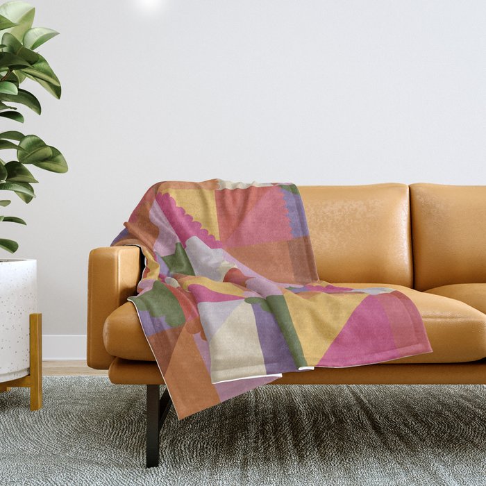 Pink triangles Throw Blanket Gallery Image 1