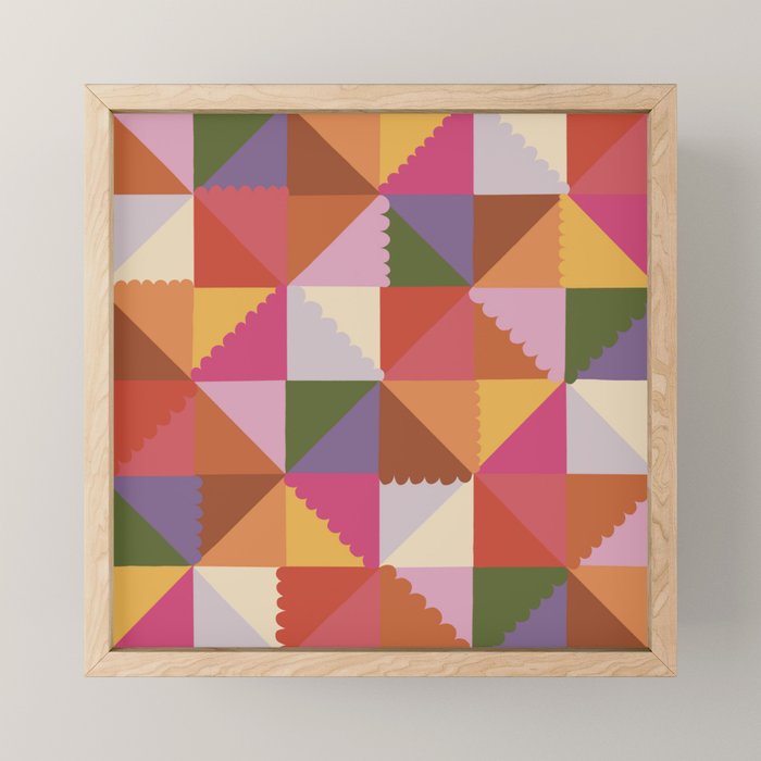 Pink triangles Mini Art Print Gallery Image 1