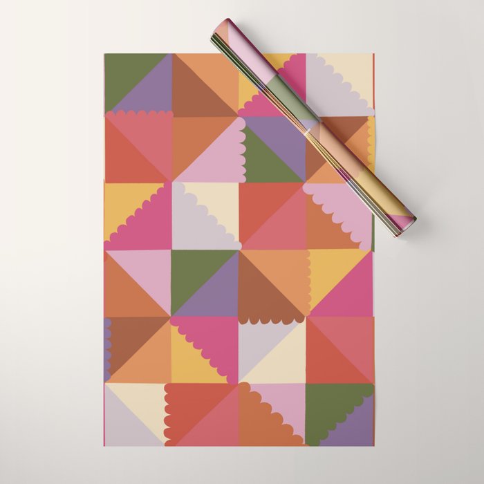 Pink triangles Wrapping Paper Gallery Image 1