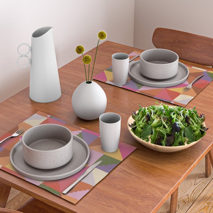 Pink triangles Placemat Gallery Image 2