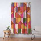 Pink triangles Window Curtain Gallery Image 5