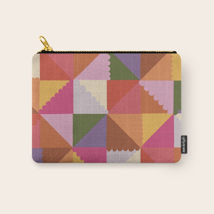 Pink triangles Carry All Pouch Gallery Image 1