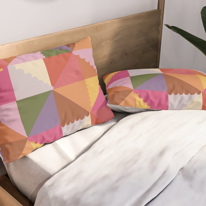 Pink triangles Pillow Sham Gallery Image 2