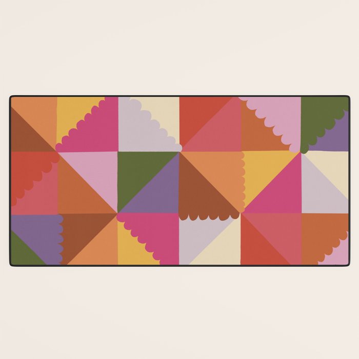 Pink triangles Desk Mat Gallery Image 3