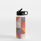 Pink triangles Water Bottle Gallery Image 1