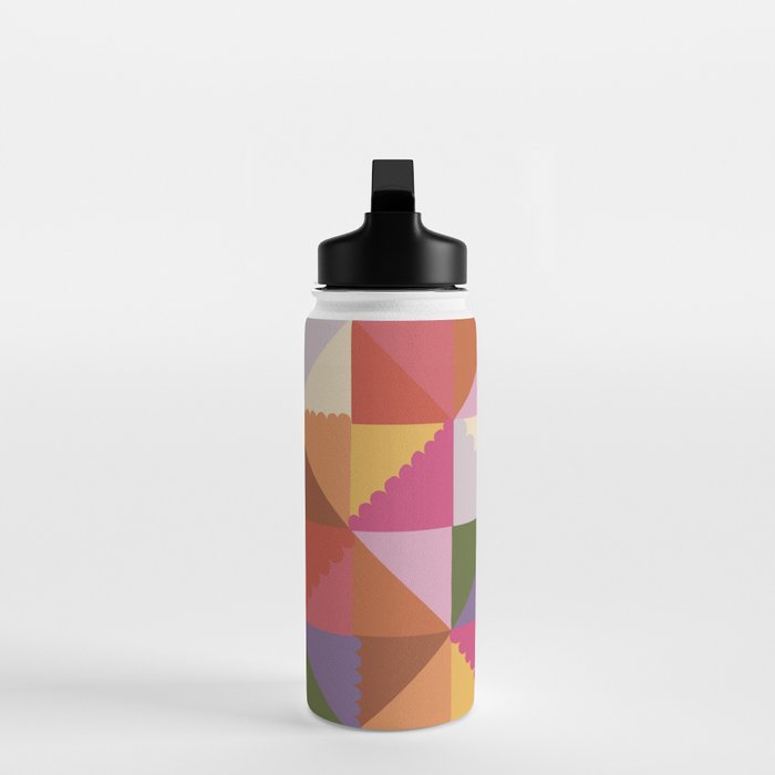 Pink triangles Water Bottle Gallery Image 3