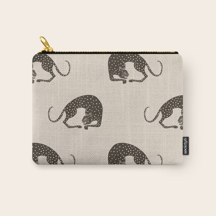 Blockprint Cheetah Carry All Pouch Gallery Image 1
