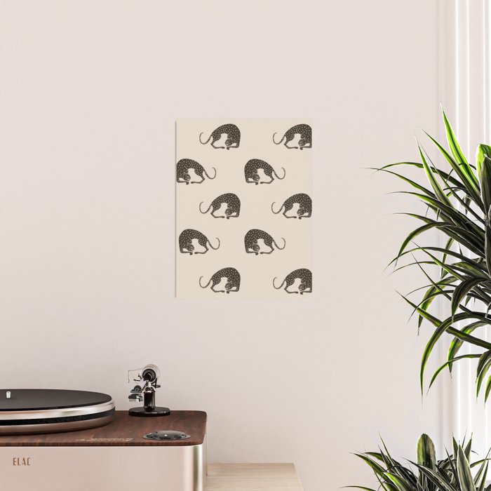 Blockprint Cheetah Poster Gallery Image 2