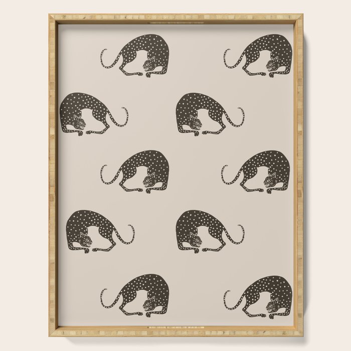 Blockprint Cheetah Serving Tray Gallery Image 1