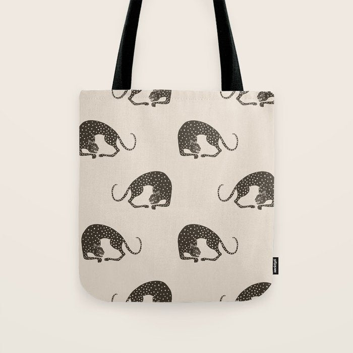 Blockprint Cheetah Tote Bag Gallery Image 1