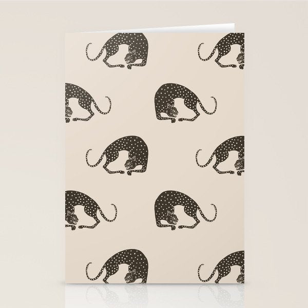 Blockprint Cheetah Stationery Card Gallery Image 2