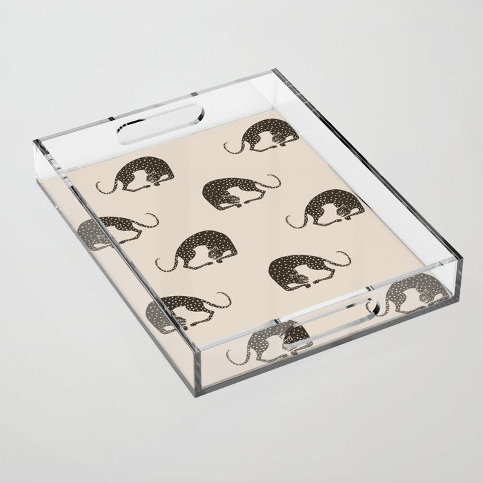 Blockprint Cheetah Acrylic Tray Gallery Image 1