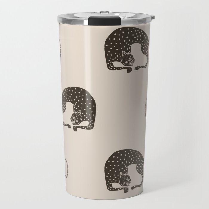 Blockprint Cheetah Travel Mug Gallery Image 1
