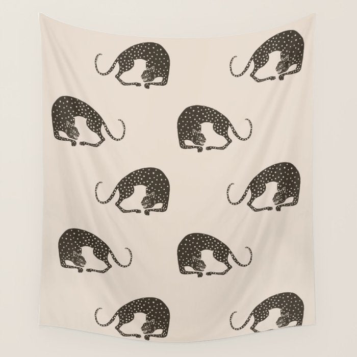 Blockprint Cheetah Wall Tapestry Gallery Image 1