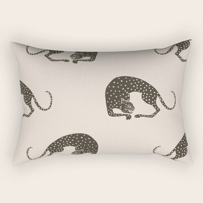Blockprint Cheetah Rectangular Pillow Gallery Image 2