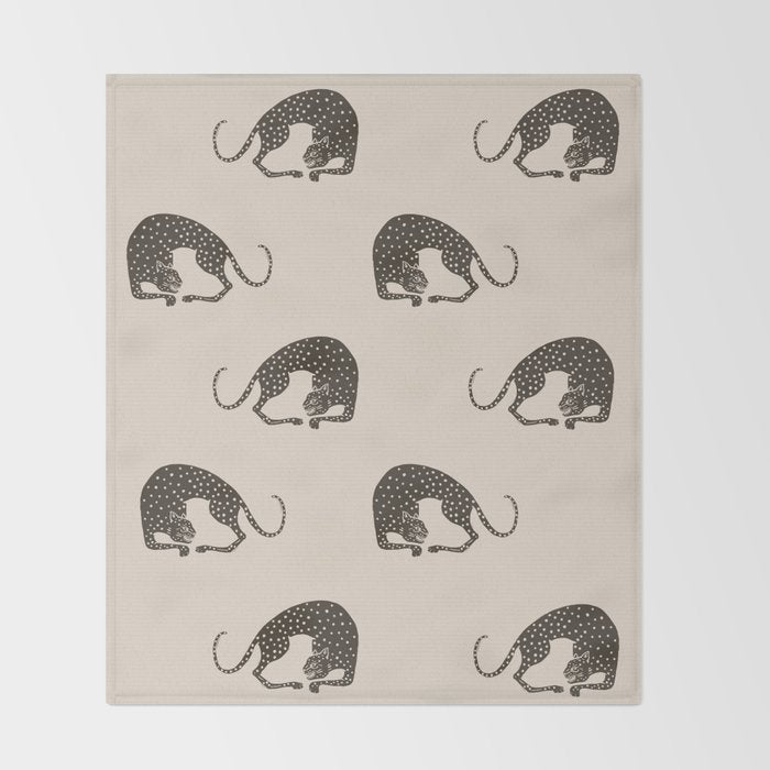 Blockprint Cheetah Throw Blanket Gallery Image 2