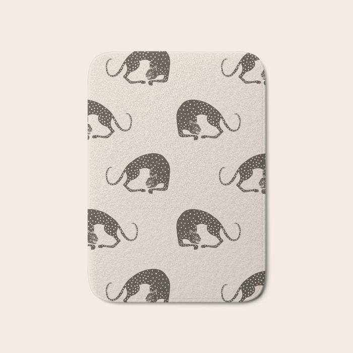 Blockprint Cheetah Bath Mat Gallery Image 1