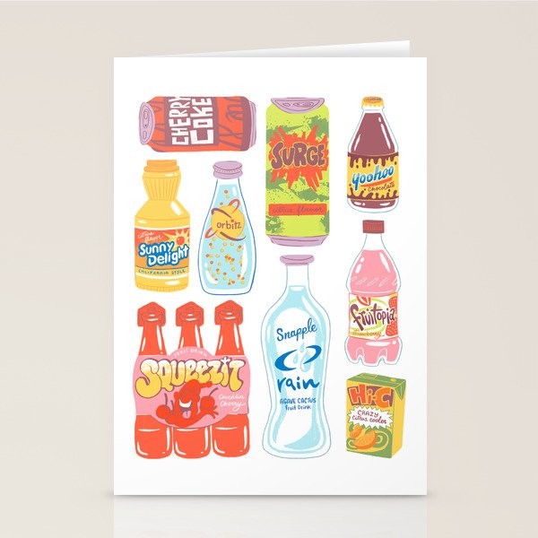90s Drinks Stationery Card Gallery Image 1