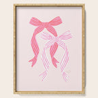 Striped Bows in Pinks Serving Tray Gallery Image 1