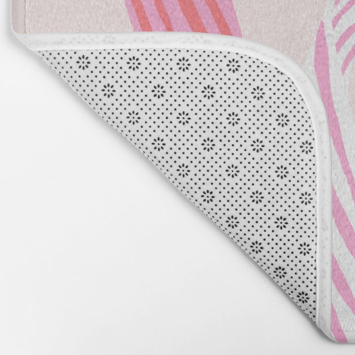 Striped Bows in Pinks Bath Mat Gallery Image 2