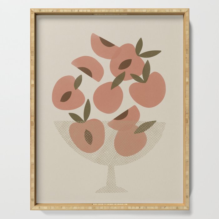Peach Bowl Serving Tray Gallery Image 1