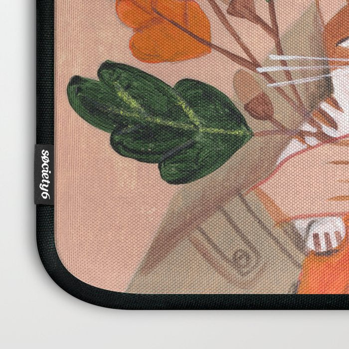 Woman in autumn in warm earth tones Laptop Sleeve Gallery Image 3