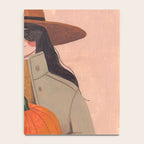 Woman in autumn in warm earth tones Notebook Gallery Image 4