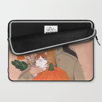 Woman in autumn in warm earth tones Laptop Sleeve Gallery Image 2