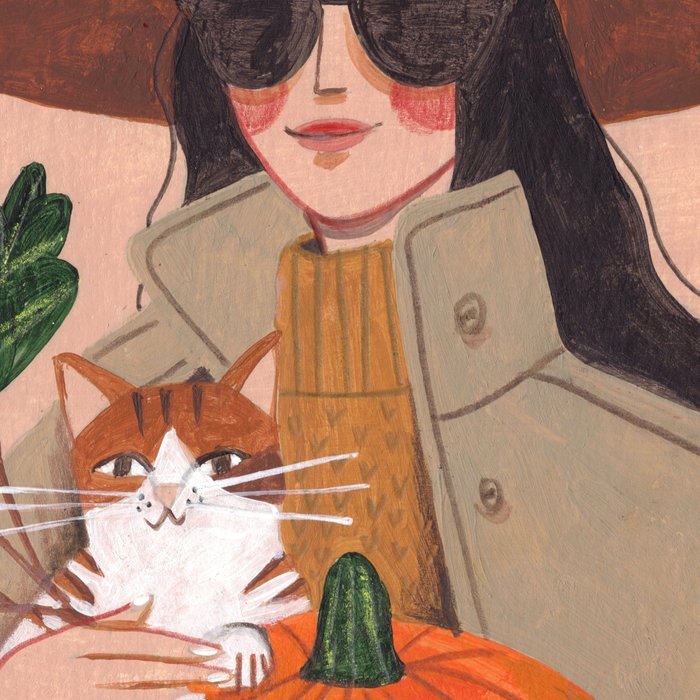 Woman in autumn in warm earth tones Coffee Mug Gallery Image 2