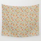 Summer Citrus in Pink Wall Tapestry Gallery Image 4