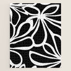 Abstract black and white flower art pattern Jigsaw Puzzle Gallery Image 1