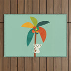 Koala on Coconut Tree Outdoor Rug Gallery Image 1