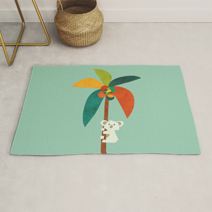 Koala on Coconut Tree Rug Gallery Image 1