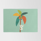 Koala on Coconut Tree Rug Gallery Image 2