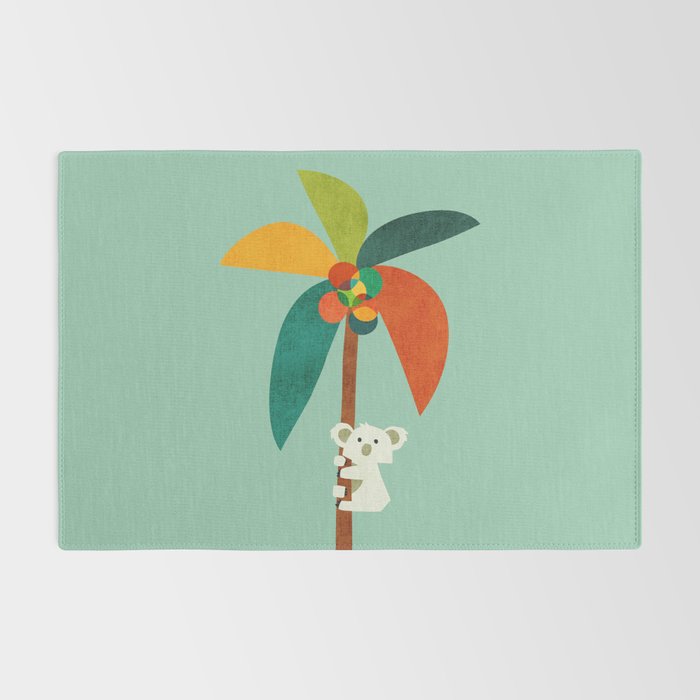 Koala on Coconut Tree Rug Gallery Image 2