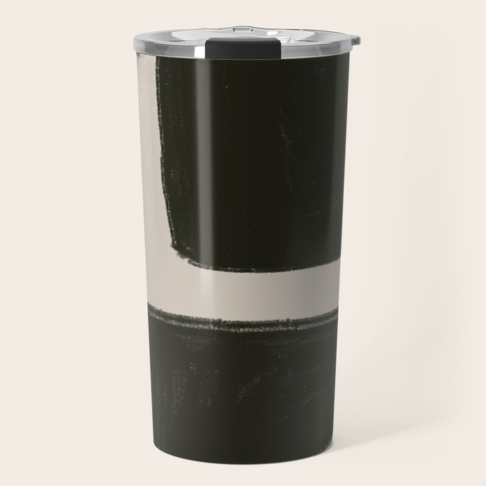 Black Geometric Shapes  Travel Mug Gallery Image 1