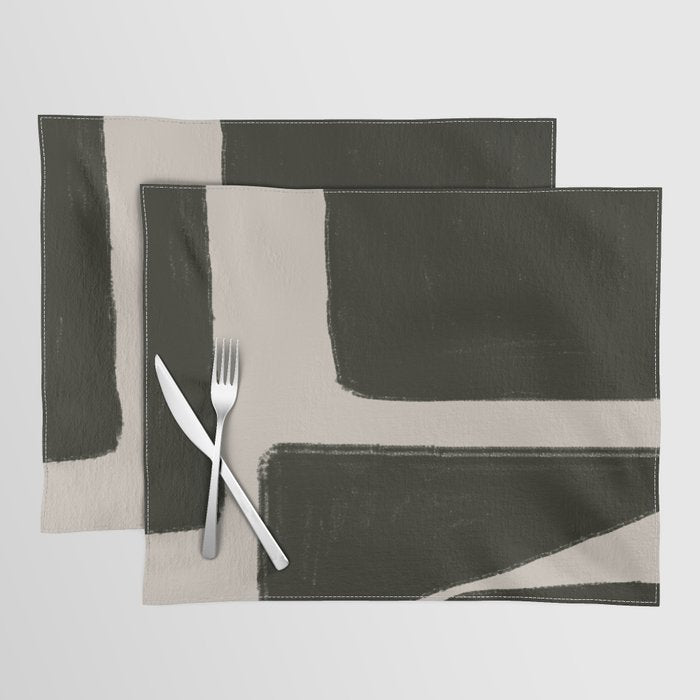 Black Geometric Shapes  Placemat Gallery Image 1