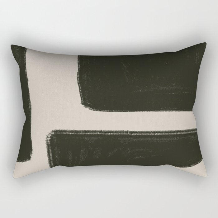 Black Geometric Shapes  Rectangular Pillow Gallery Image 1
