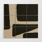 Black Geometric Shapes  Wood Wall Art Gallery Image 1