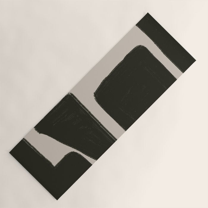 Black Geometric Shapes  Yoga Mat Gallery Image 1