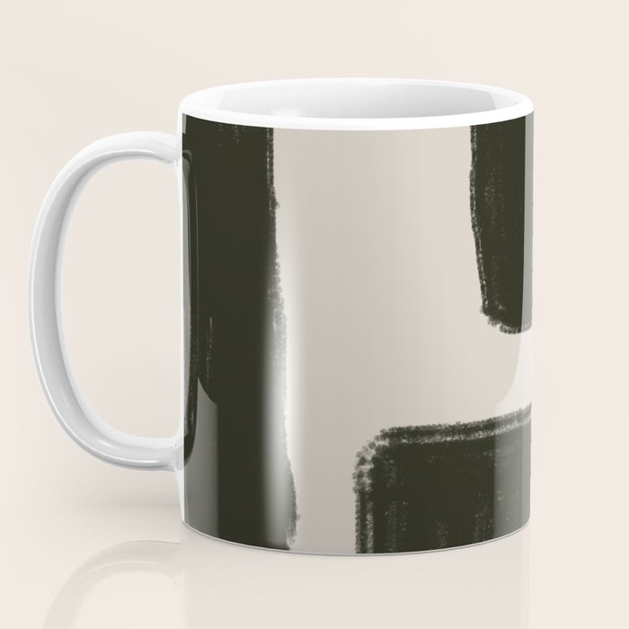 Black Geometric Shapes  Coffee Mug Gallery Image 3