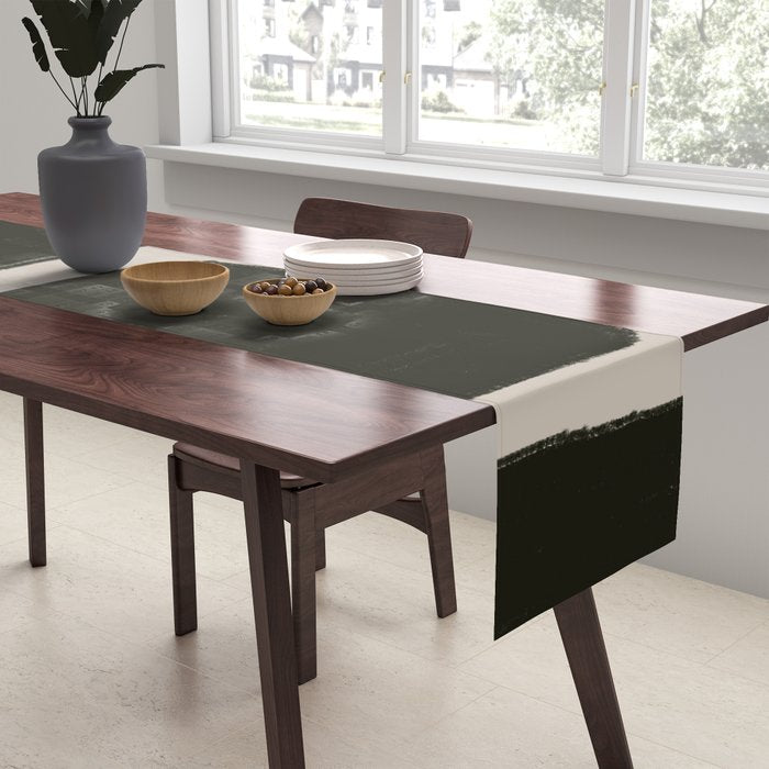 Black Geometric Shapes  Table Runner Gallery Image 2