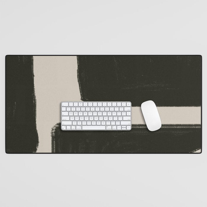 Black Geometric Shapes  Desk Mat Gallery Image 1