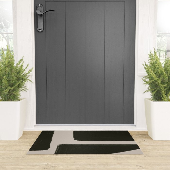 Black Geometric Shapes  Welcome Mat Gallery Image 3