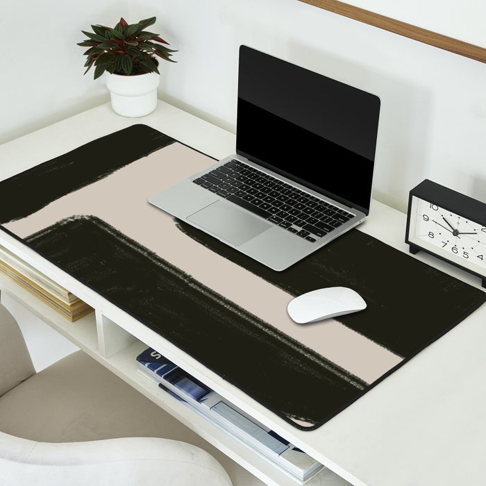 Black Geometric Shapes  Desk Mat Gallery Image 2
