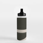 Black Geometric Shapes  Water Bottle Gallery Image 2