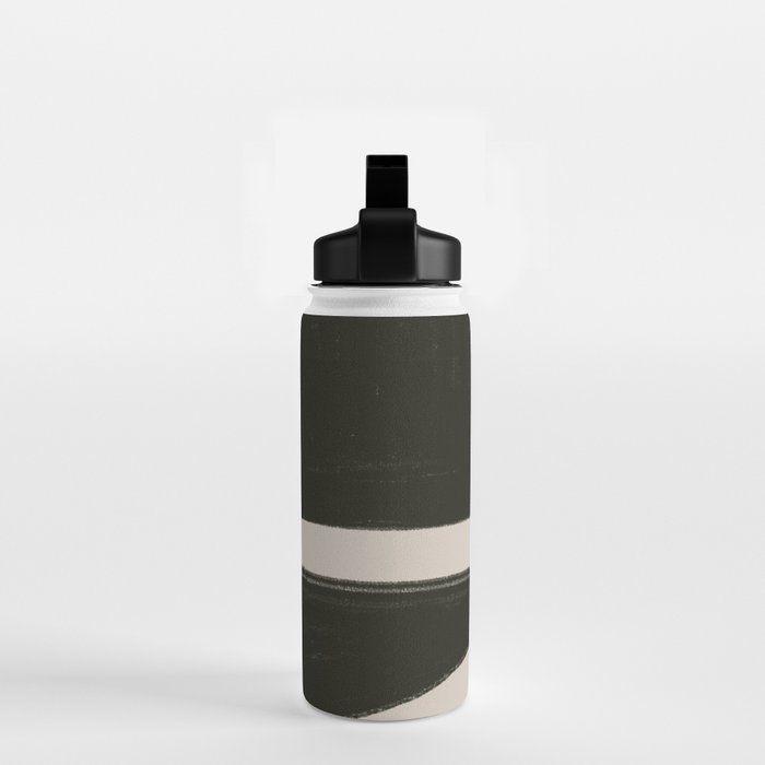 Black Geometric Shapes  Water Bottle Gallery Image 2
