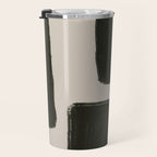 Black Geometric Shapes  Travel Mug Gallery Image 3