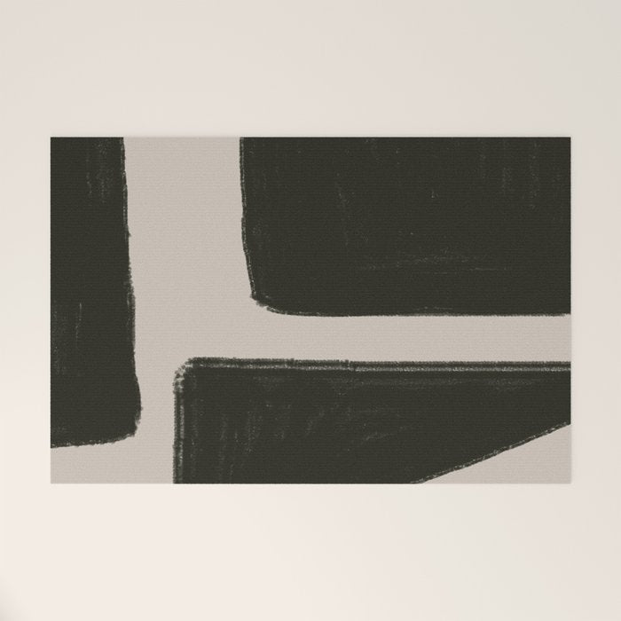Black Geometric Shapes  Welcome Mat Gallery Image 1