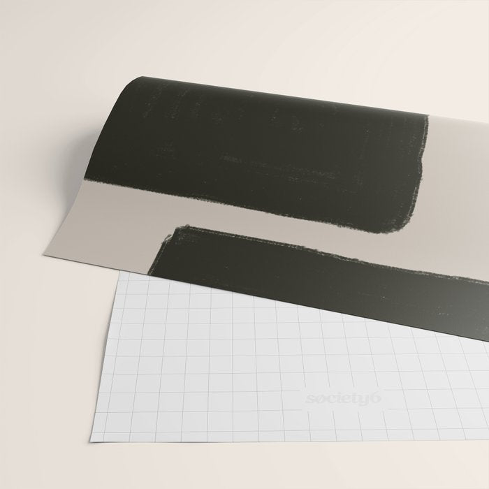 Black Geometric Shapes  Wrapping Paper Gallery Image 2